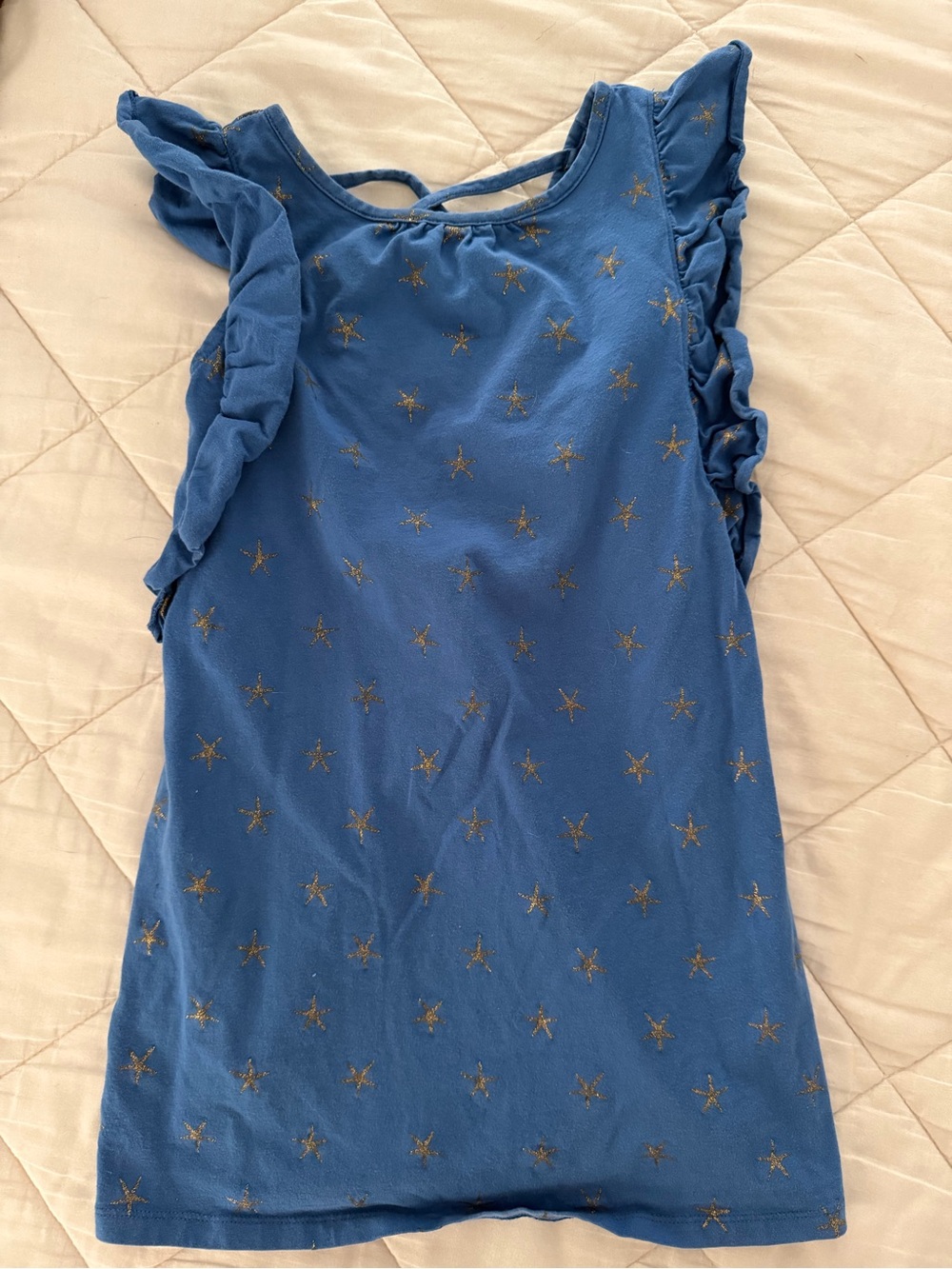 Tea girls 6 blue star starfish dress